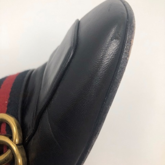 Gucci Leather Double GG Mid-Heel Loafer 40.5 EU - Picture 5 of 8